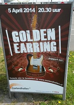 Golden Earring show poster April 05, 2014 Goes - Zeelandhallen